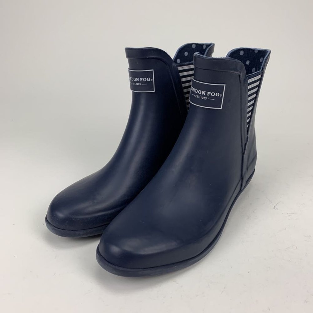London Fog Piccadilly Womens RainBoots Rubber Shoe